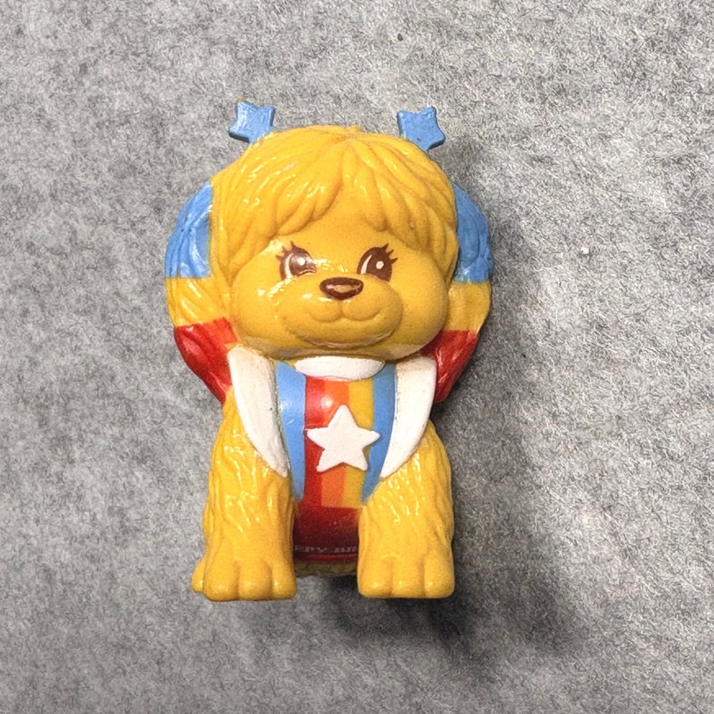 Vintage 1983 Hallmark Puppy Brite PVC Figurine Rainbow Brite Dog Toy Miniature